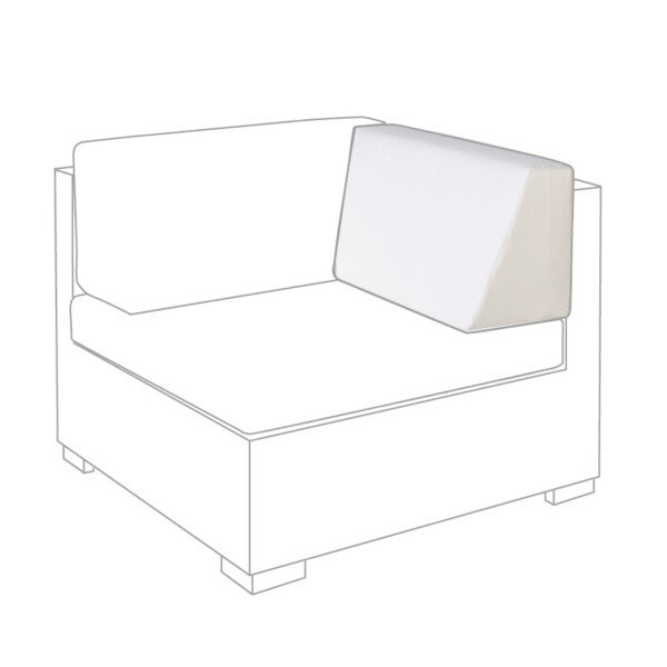 Side cushion corner module Lounge right Outdoor ecru