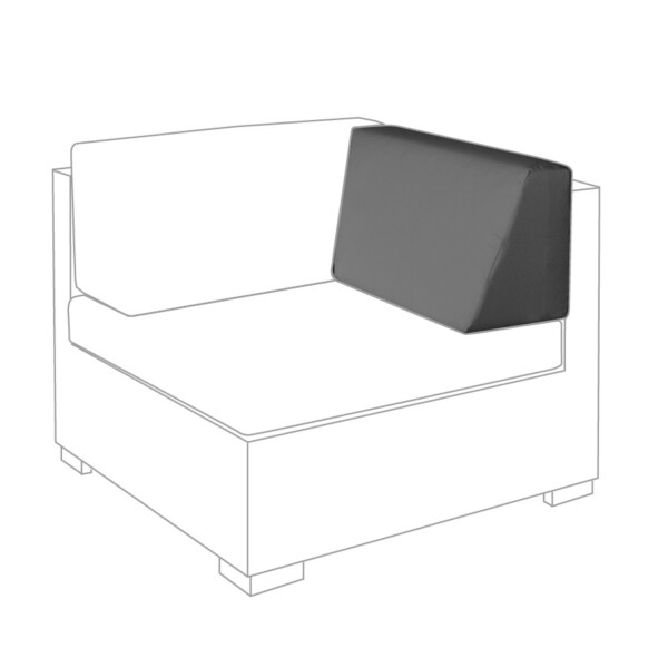 Side cushion corner module lounge right granite