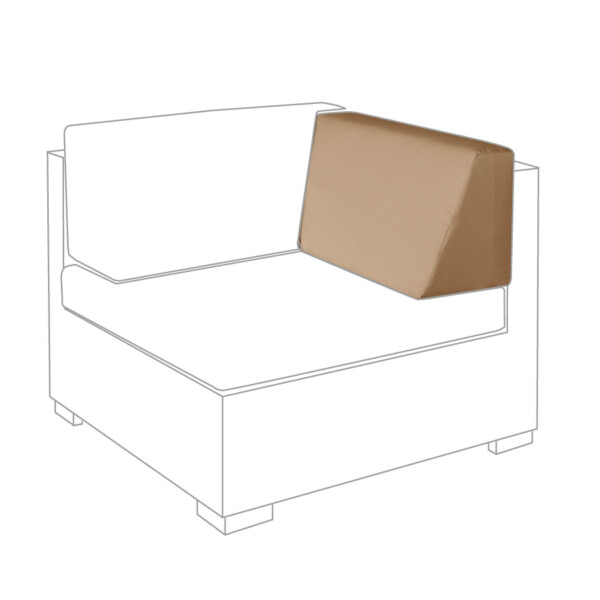 Side cushion corner module Lounge right outdoor sahara
